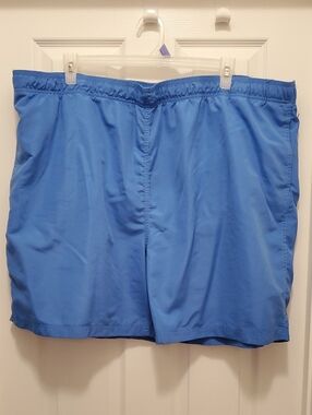 Men's 🌻 Elastic-Waist Blue Swim/Active Shorts 3XL